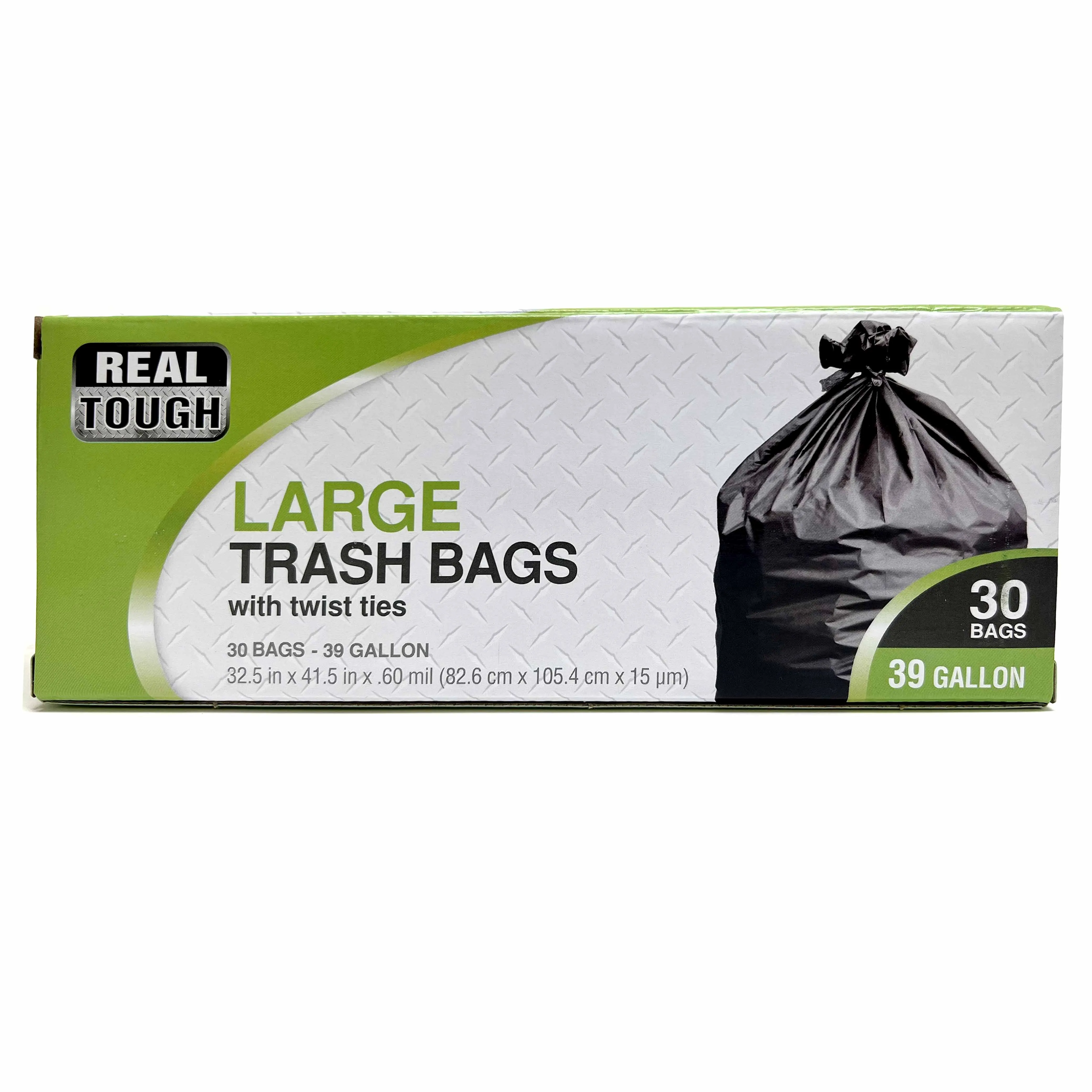 120 Ct Large Multi-Use Trash Bags Strong Lawn Leaf Heavy Duty Garbage 39 Gallon