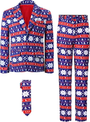 A&J DESIGN Boys Funny Print Suit for 6-16 Years
