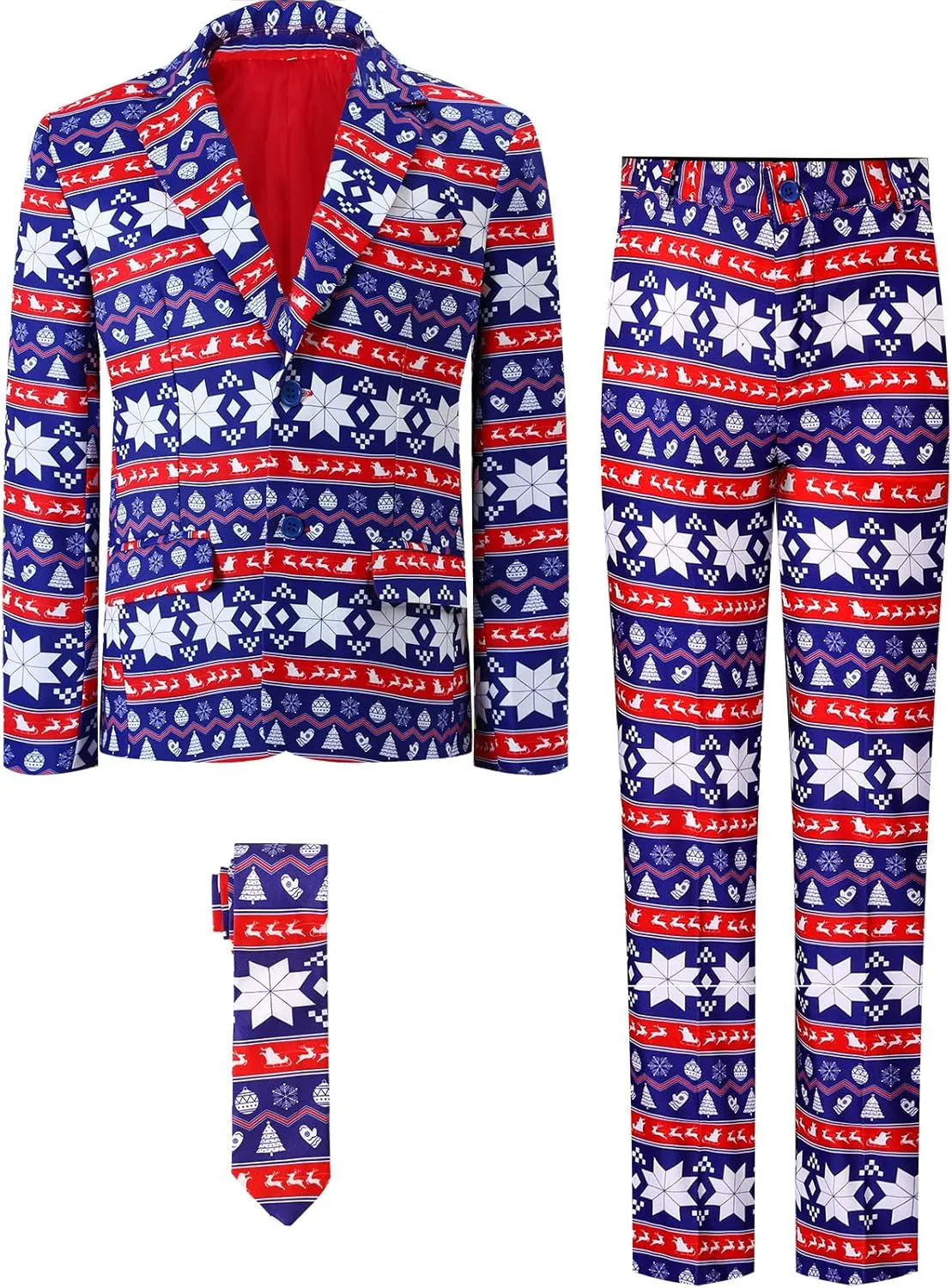A&J DESIGN Boys Funny Print Suit for 6-16 Years