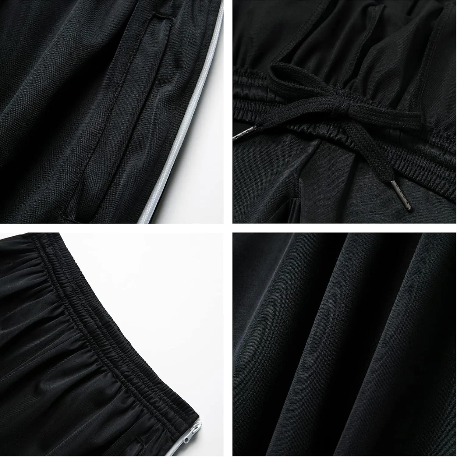 AIFARLD Tear Away Pants for Men Side Zippers Mens Sweatpants with Pockets for Basketball Knee/Leg Post-Surgery