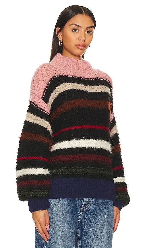 AYNI Yanakay Sweater in Black,Rose