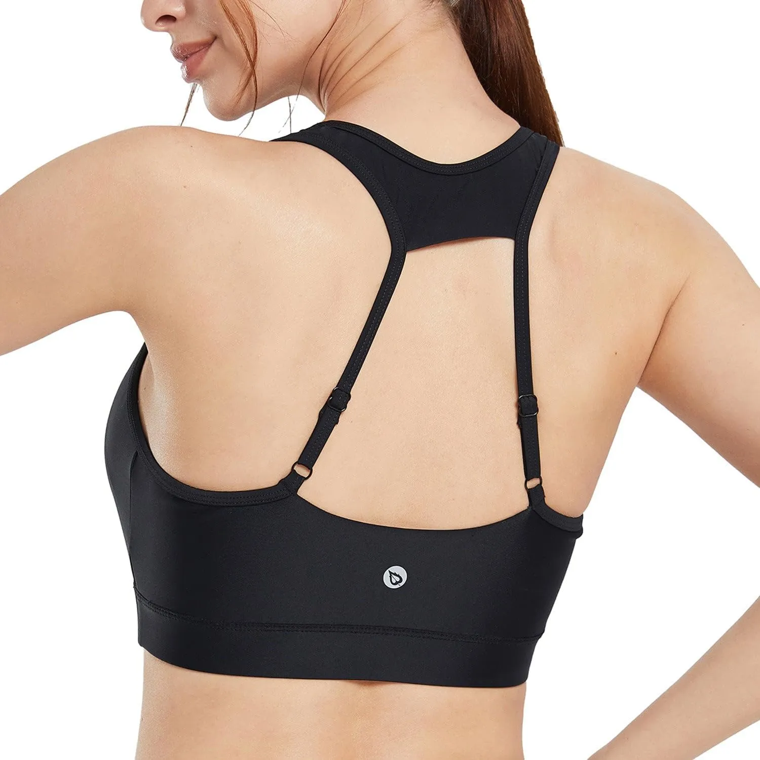 baleaf Women's UPF 50  Swim Bra Modest Bikini Top Quick Dry Workout Sport Bra Under Rash Guard