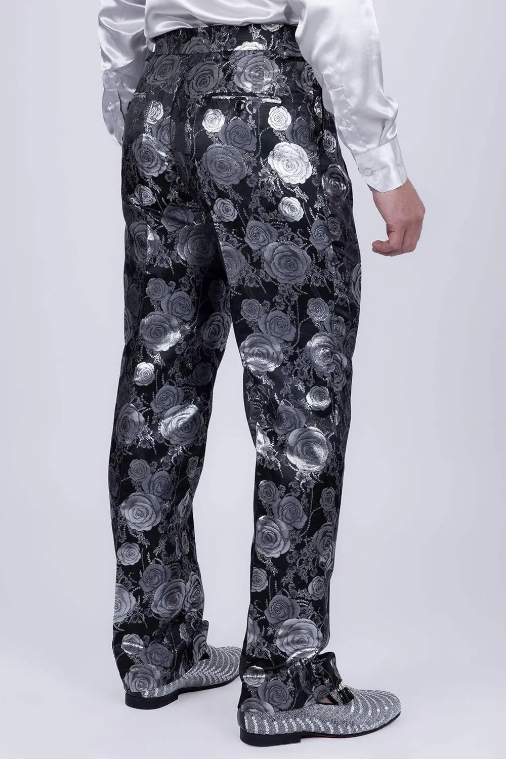 Barabas Men's Floral Slim Fit Chino Dress Pants 5CP02