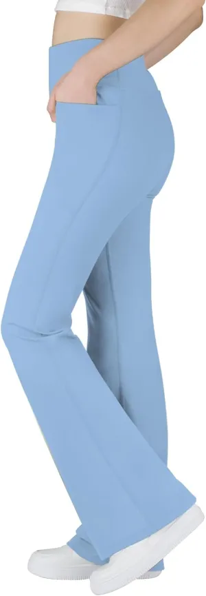 BIG ELEPHANT Girl's Flare Leggings with Pockets, Kids Bootcut Yoga Pants, High Waisted Bell Bottoms for Dance