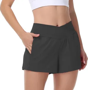 Blaosn Flowy Athletic Shorts for Women Workout Running Gym Yoga Sweat Short Pants with Pockets Cute Clothes Summer Outfits