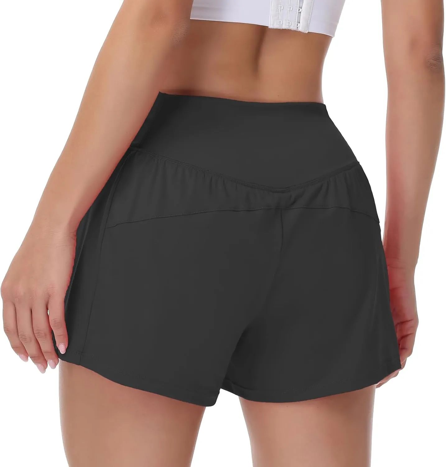 Blaosn Flowy Athletic Shorts for Women Workout Running Gym Yoga Sweat Short Pants with Pockets Cute Clothes Summer Outfits
