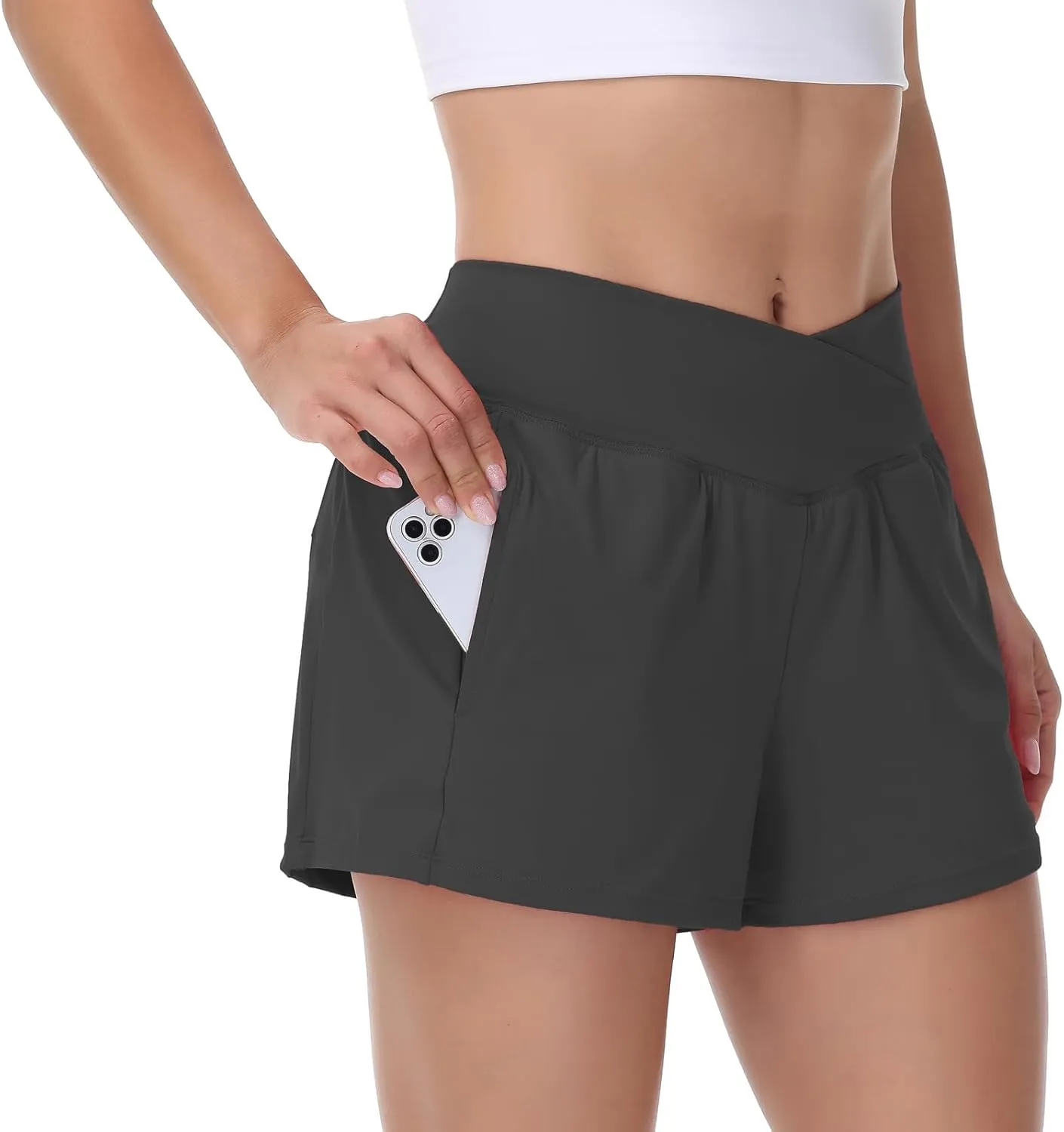 Blaosn Flowy Athletic Shorts for Women Workout Running Gym Yoga Sweat Short Pants with Pockets Cute Clothes Summer Outfits