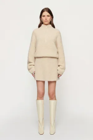 Boyd Boucle Half Zip Alabaster