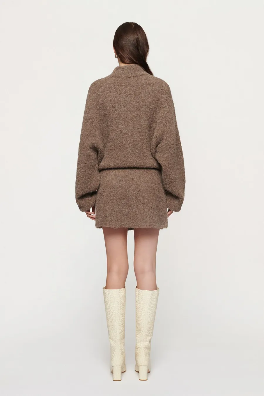 Boyd Boucle Half Zip Walnut