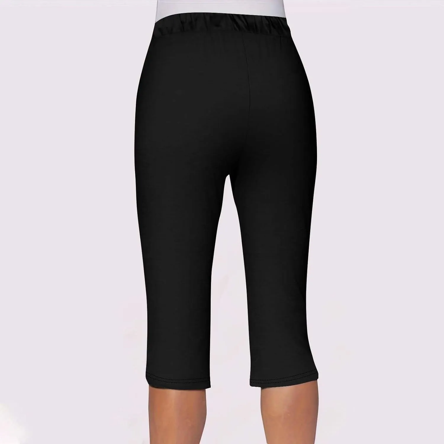 Capri Leggings for Women Knee Length Petite 2025 Summer High Waisted Athletic Workout Yoga Pants with Pockets