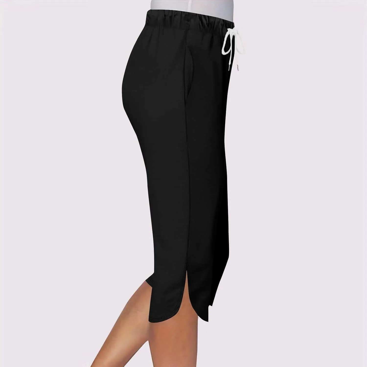 Capri Leggings for Women Knee Length Petite 2025 Summer High Waisted Athletic Workout Yoga Pants with Pockets
