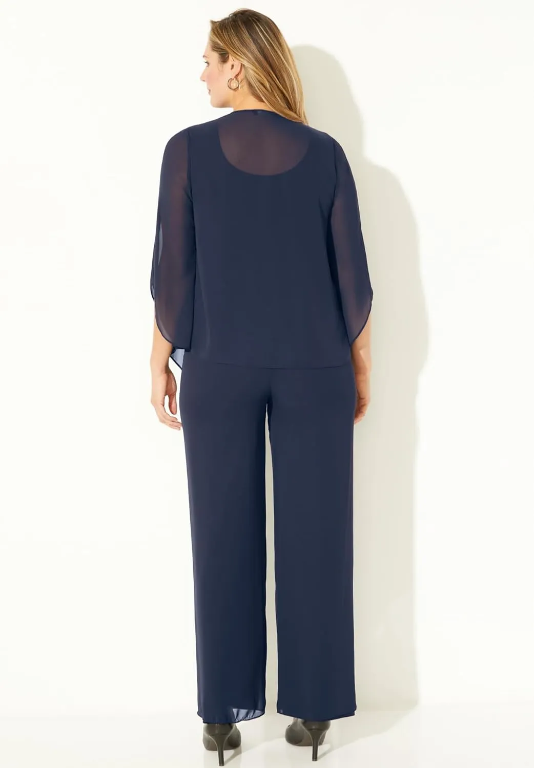 Catherines Women's Plus Size Accolades Georgette Pant Set