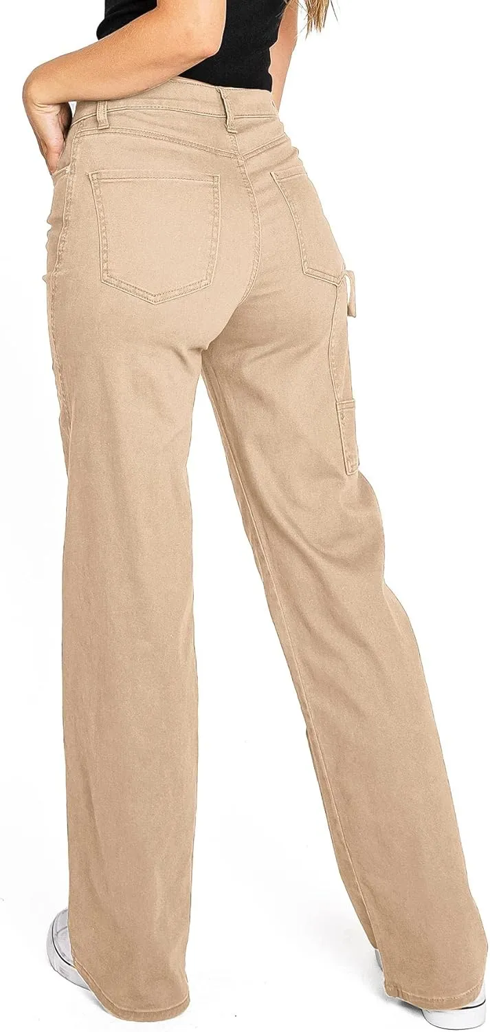 Celebrity Pink Women's Juniors High Rise Skater Wide Straight-Leg Pants