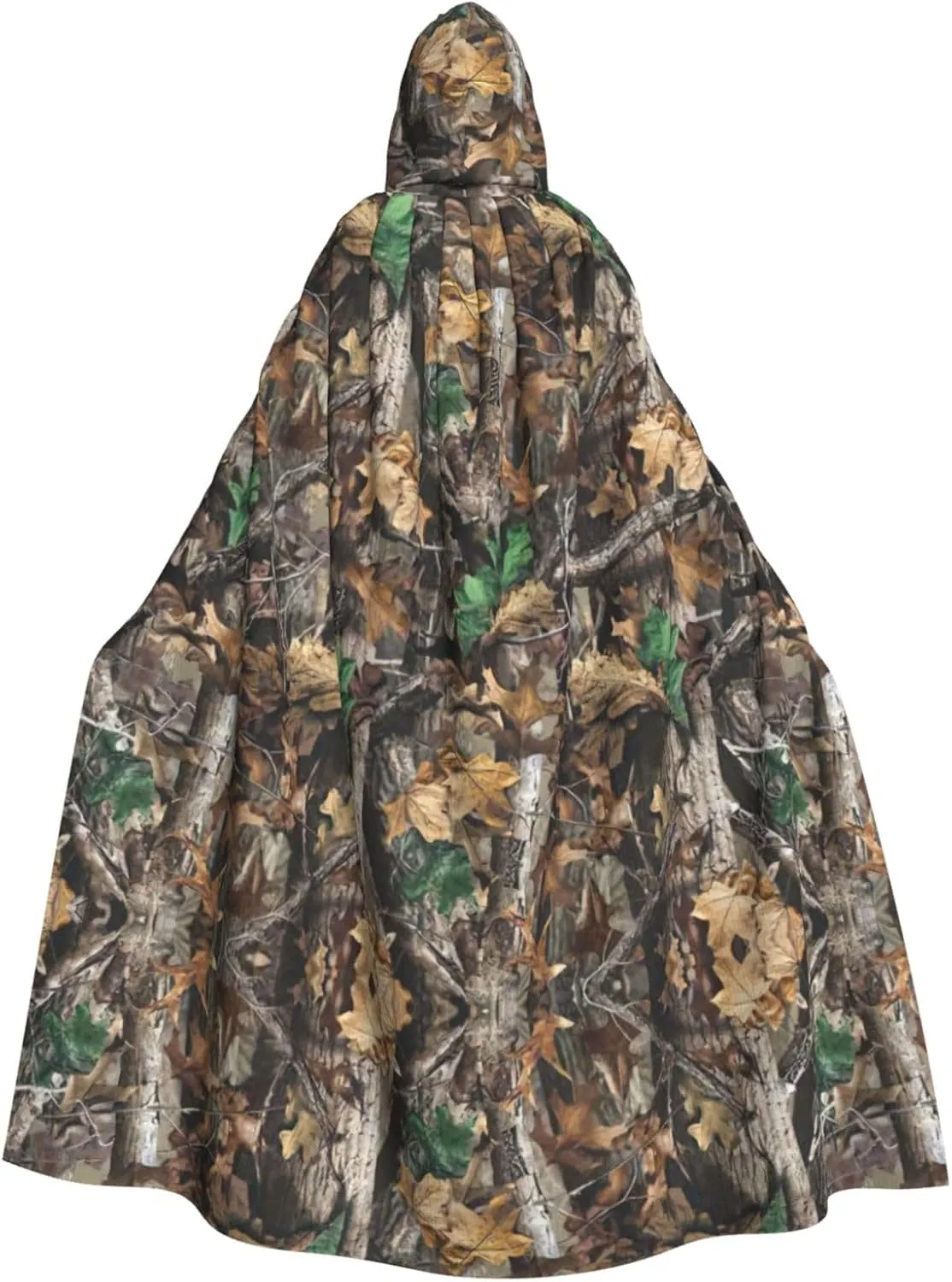 Cold Tree Camouflage Print Carnival Decorations Style Hooded Cloak For Costume Parties Cosplay Witch Costumes