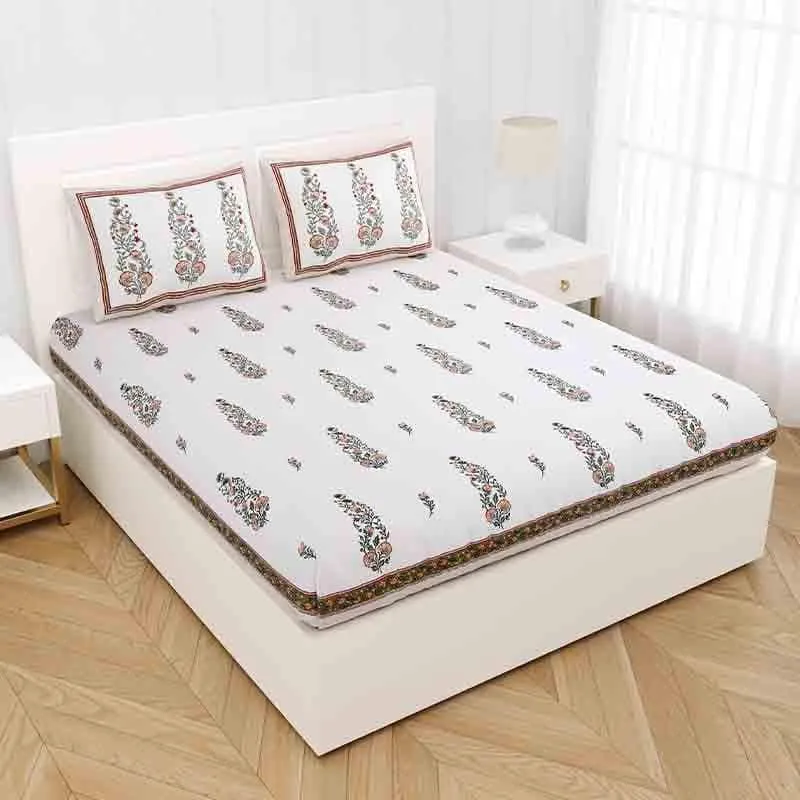 Coneflower Bedsheet - Green