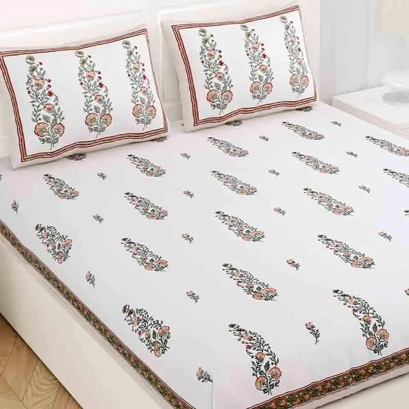 Coneflower Bedsheet - Green