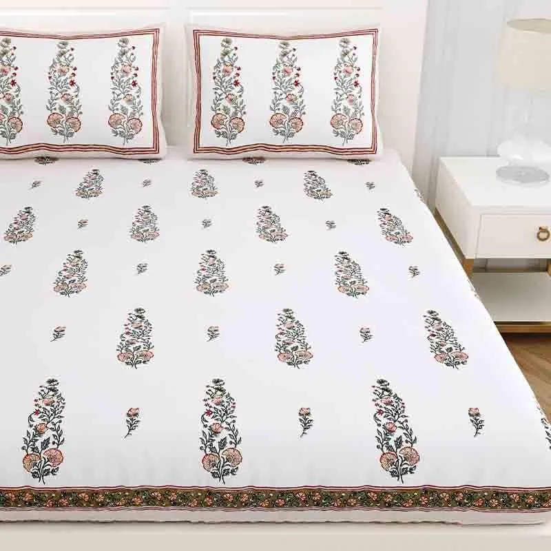 Coneflower Bedsheet - Green