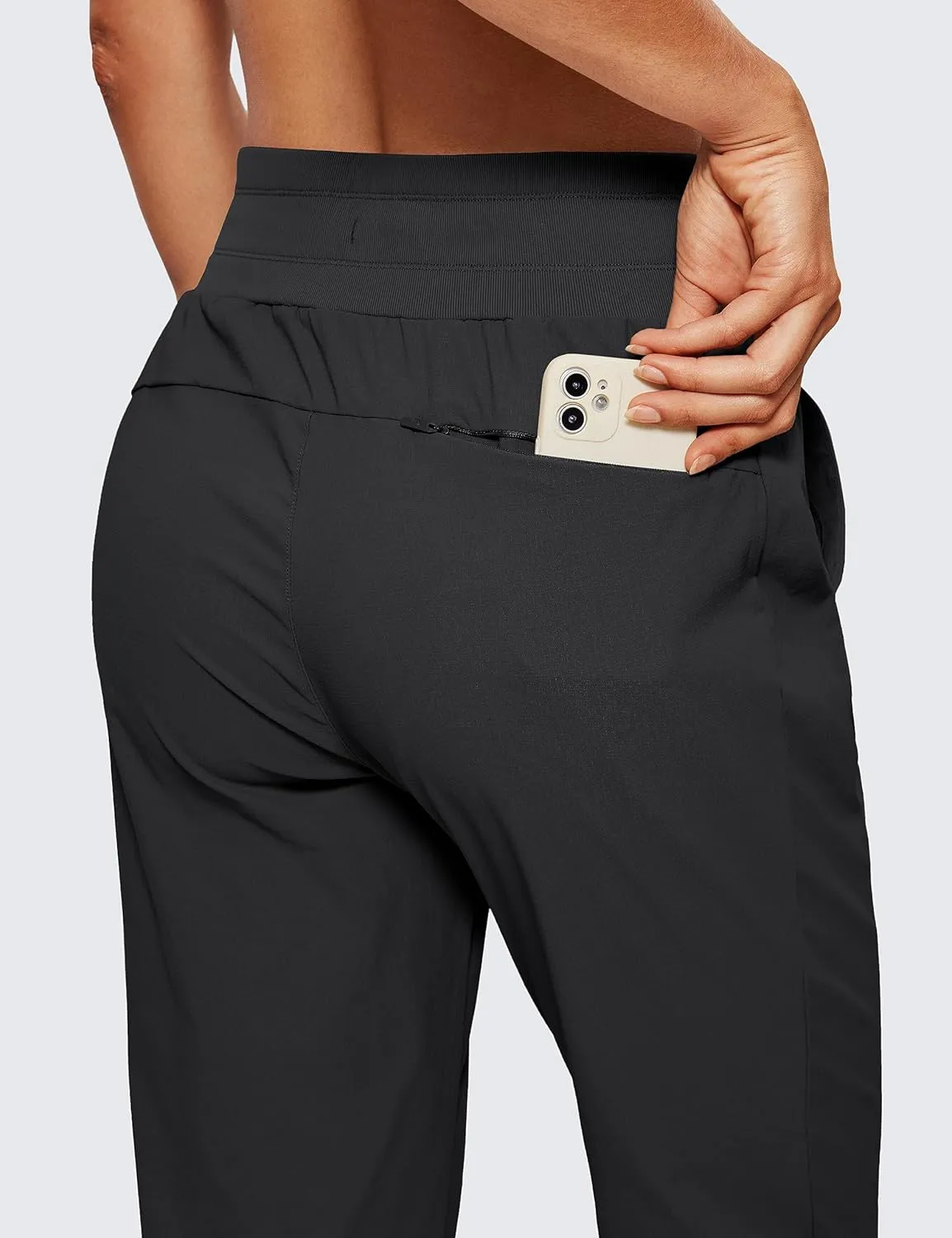 CRZ YOGA Athletic High Waisted Joggers for Women 27.5" - Lightweight Workout Travel Casual Outdoor Hiking Pants with Pockets