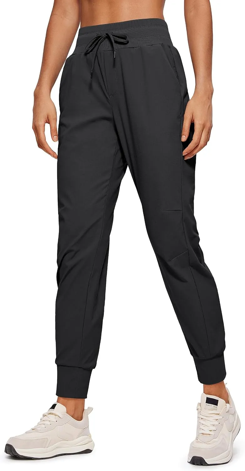 CRZ YOGA Athletic High Waisted Joggers for Women 27.5" - Lightweight Workout Travel Casual Outdoor Hiking Pants with Pockets