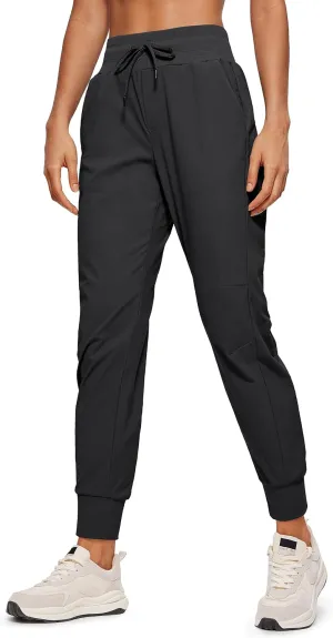 CRZ YOGA Athletic High Waisted Joggers for Women 27.5" - Lightweight Workout Travel Casual Outdoor Hiking Pants with Pockets