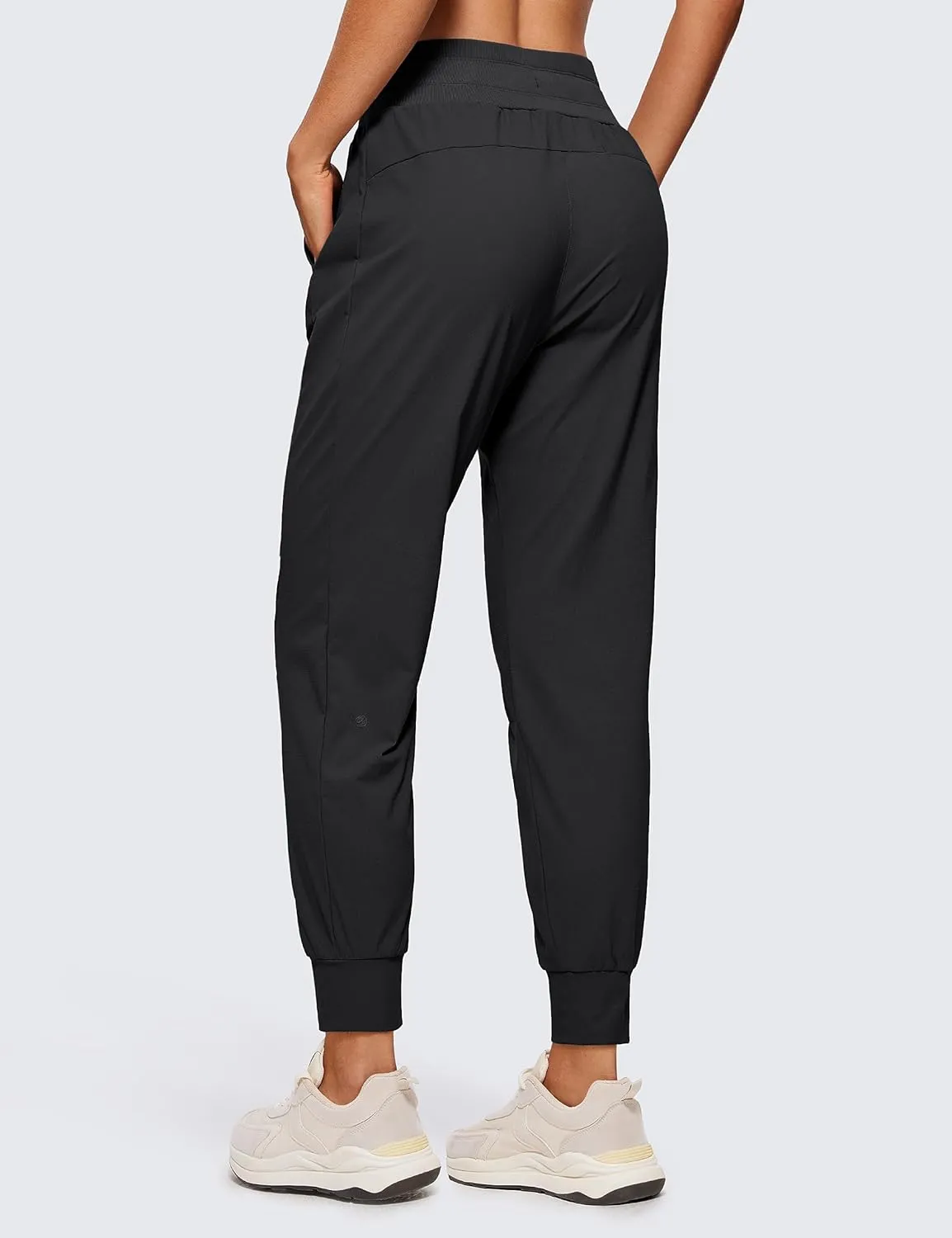 CRZ YOGA Athletic High Waisted Joggers for Women 27.5" - Lightweight Workout Travel Casual Outdoor Hiking Pants with Pockets