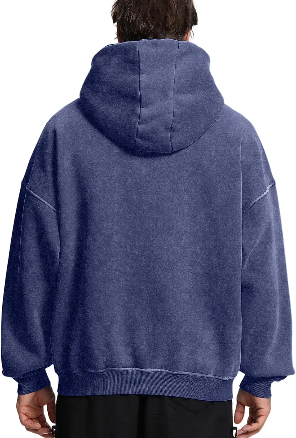 FAIABLE Mens Womens Double Zip Up Hoodie Oversized Acid Wash Hoodies Heavyweight Fleece Cotton Zipper Hoodie Vintage