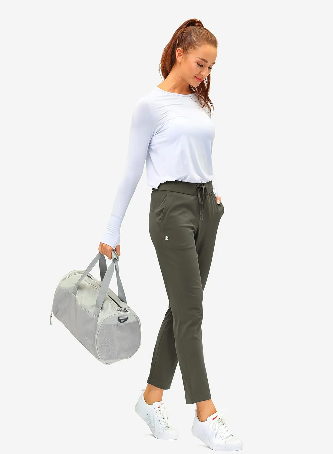 G Gradual Women's Pants with Deep Pockets 7/8 Stretch Ankle Sweatpants for Golf, Athletic, Lounge, Travel, Work
