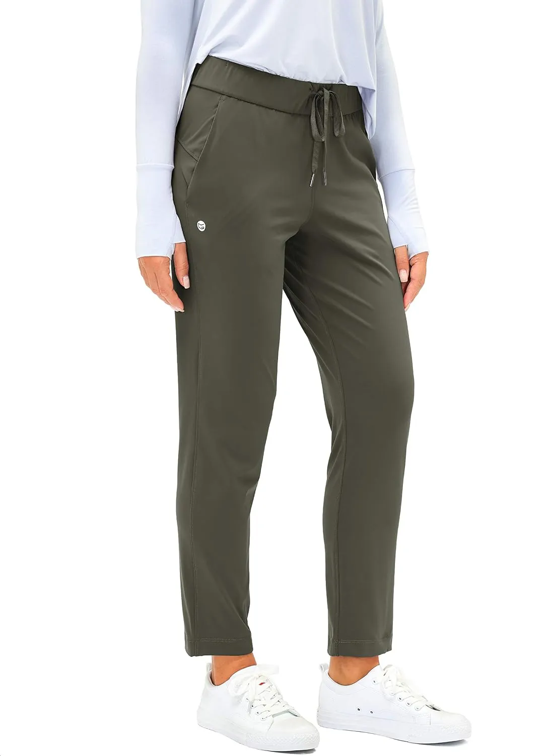 G Gradual Women's Pants with Deep Pockets 7/8 Stretch Ankle Sweatpants for Golf, Athletic, Lounge, Travel, Work