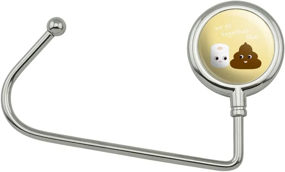GRAPHICS & MORE Toilet Paper and Poop Friends Purse Bag Hanger Holder Hook