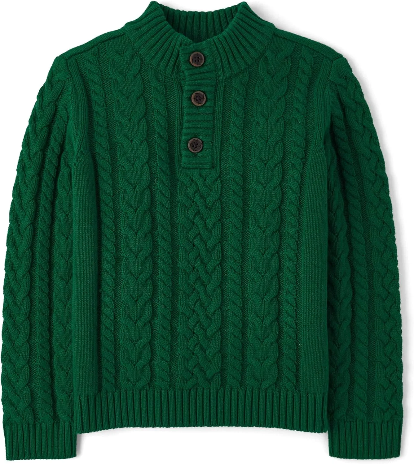 Gymboree Boys' and Toddler Quarter Button Cable Knit Pullover Sweater