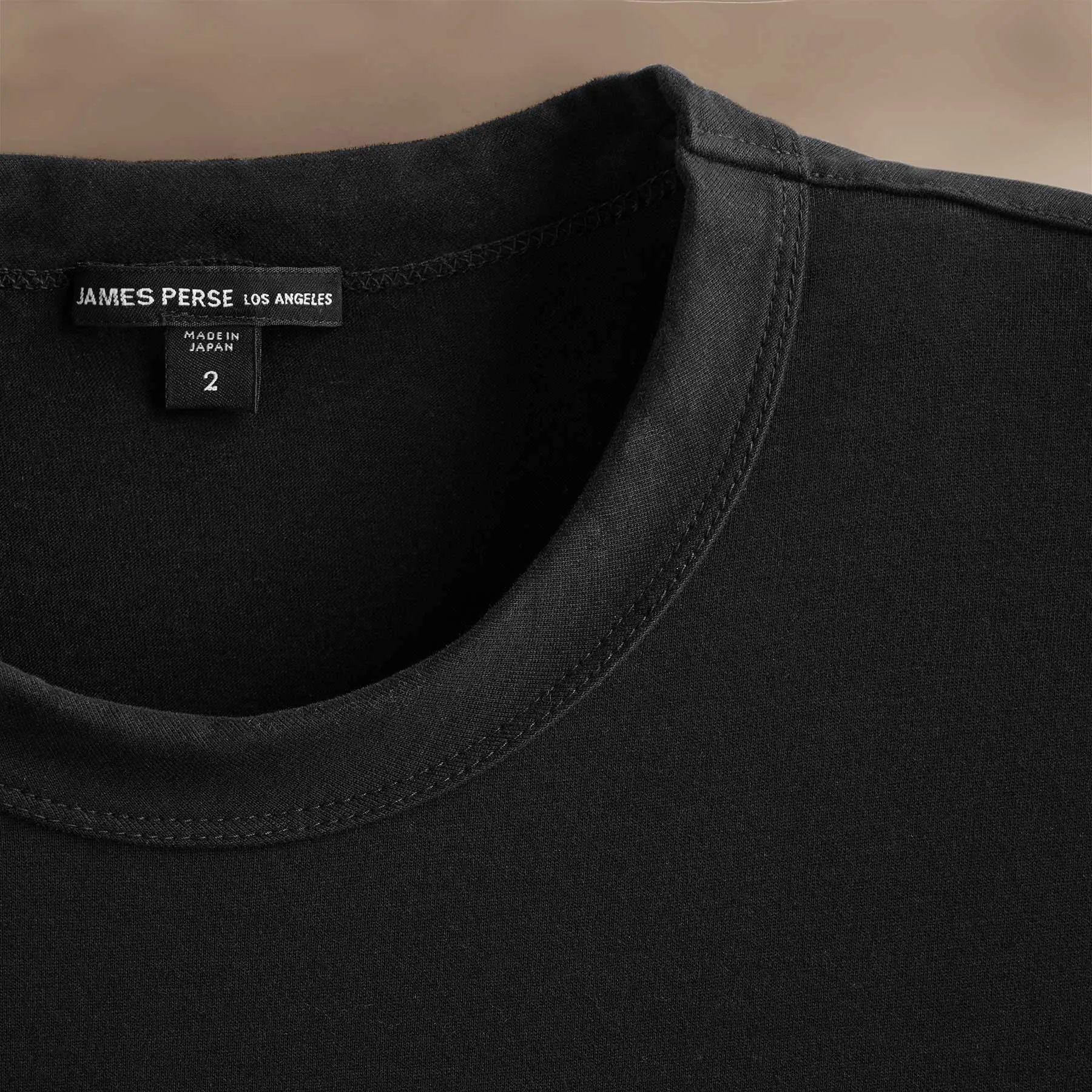 Heavy Luxe Jersey Oversized Crew - Black