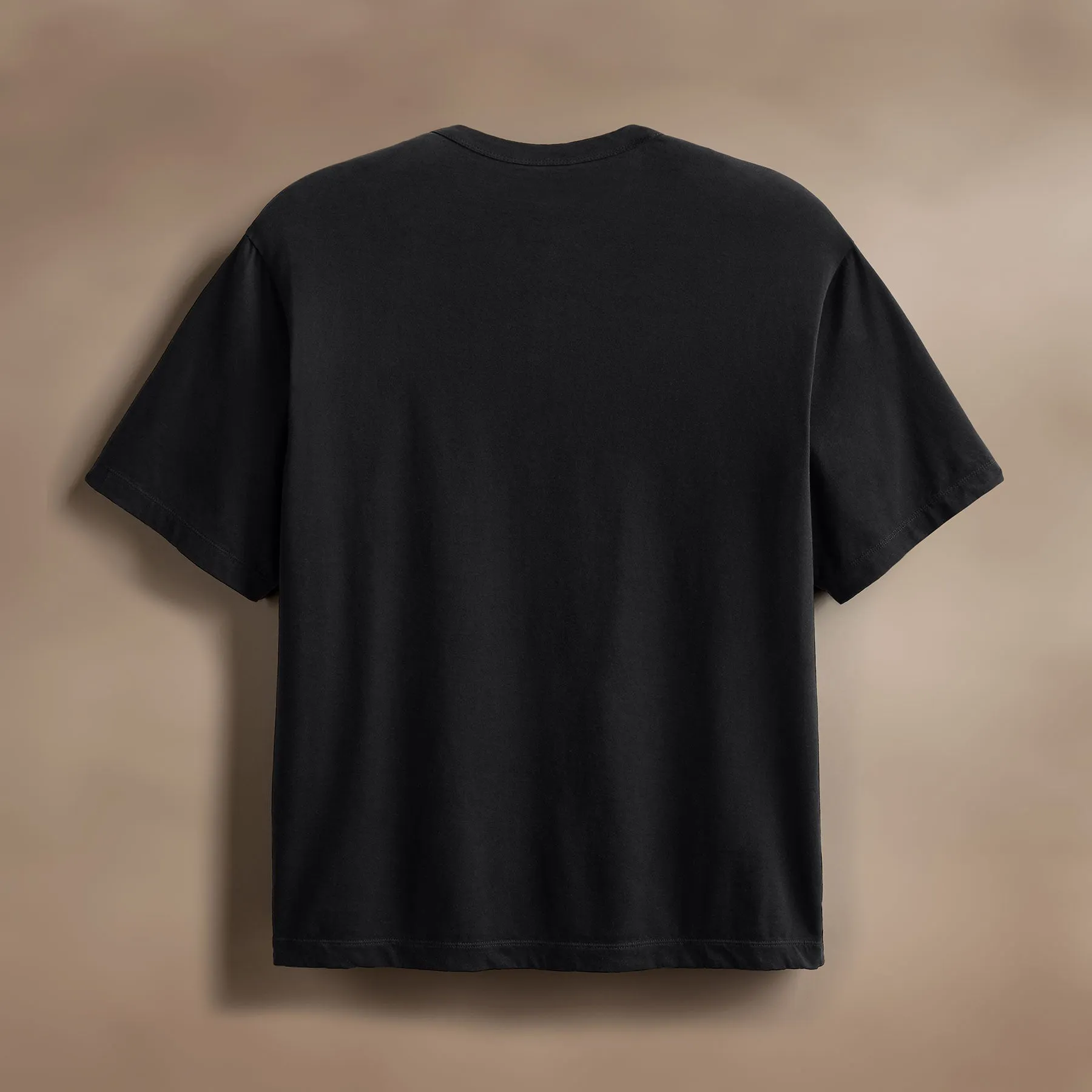 Heavy Luxe Jersey Oversized Crew - Black