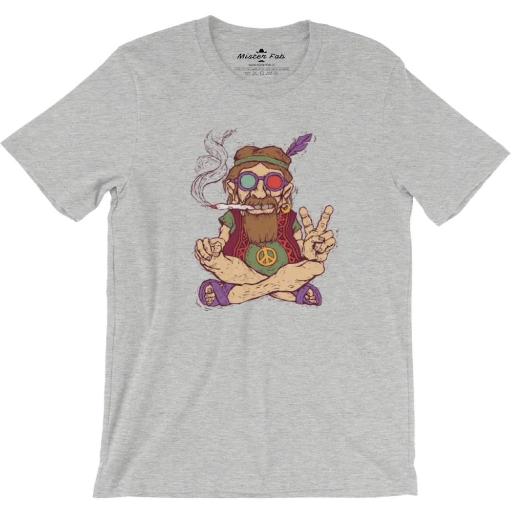 Hipster Baba Round Neck T-shirts