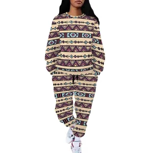 Jogger Sets for Women 2 Piece Sweatsuit Outfits Casual Long Sleeve Pullover Tops and Wide Leg Pants Lounge Sets Tracksuits