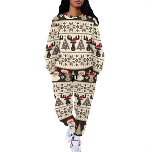 Jogger Sets for Women 2 Piece Sweatsuit Outfits Casual Long Sleeve Pullover Tops and Wide Leg Pants Lounge Sets Tracksuits