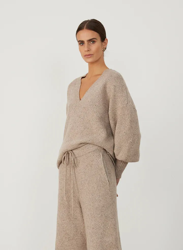 JOSLIN~ Anna wool quilt knit