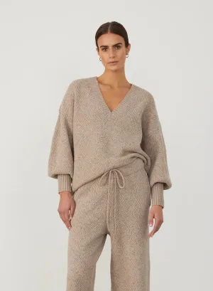 JOSLIN~ Anna wool quilt knit