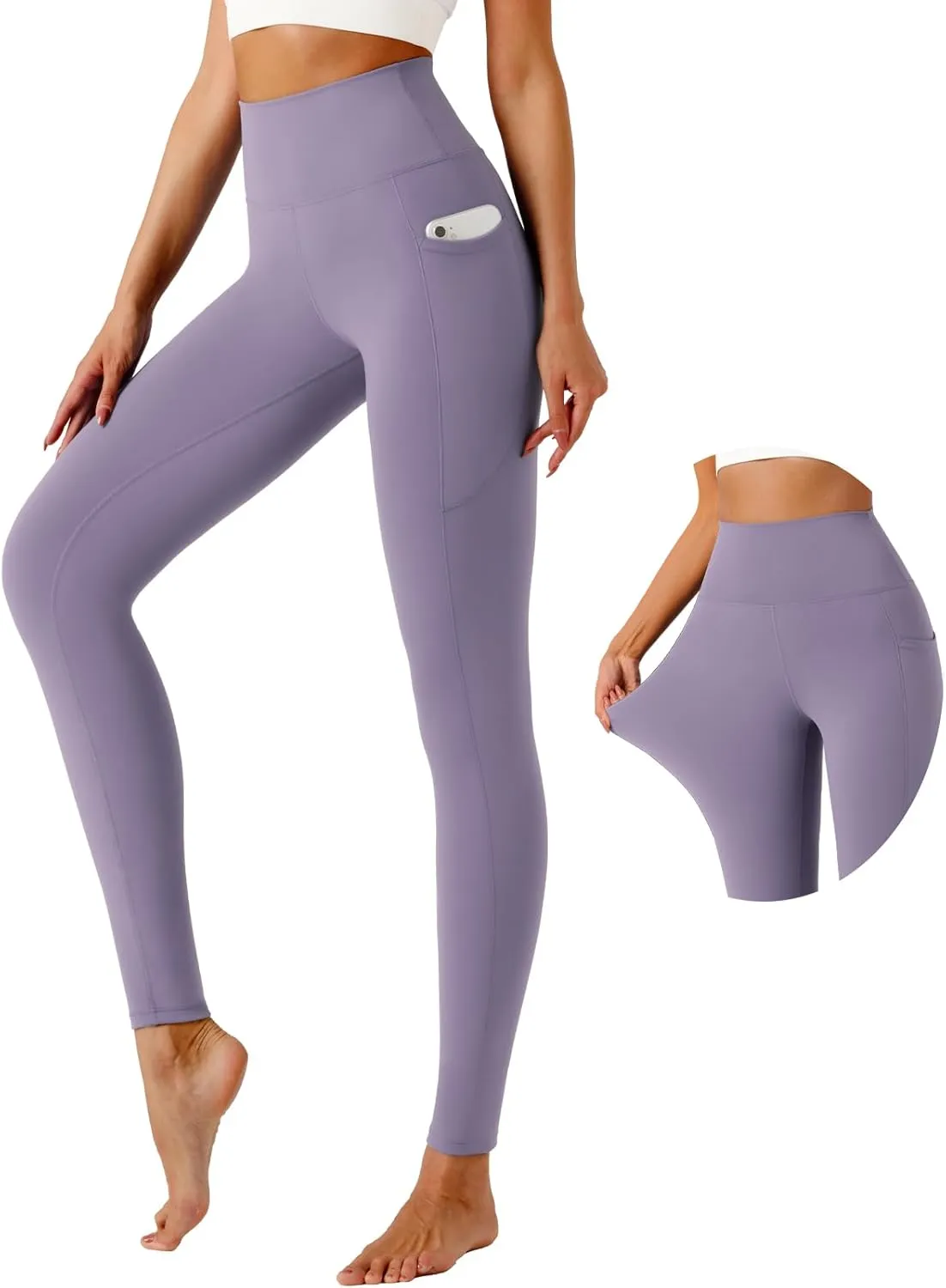 KOWSPORT Womens Yoga Pants High Waisted Yoga Legging with Pockets Tummy Control Workout Leggings Gym Pants