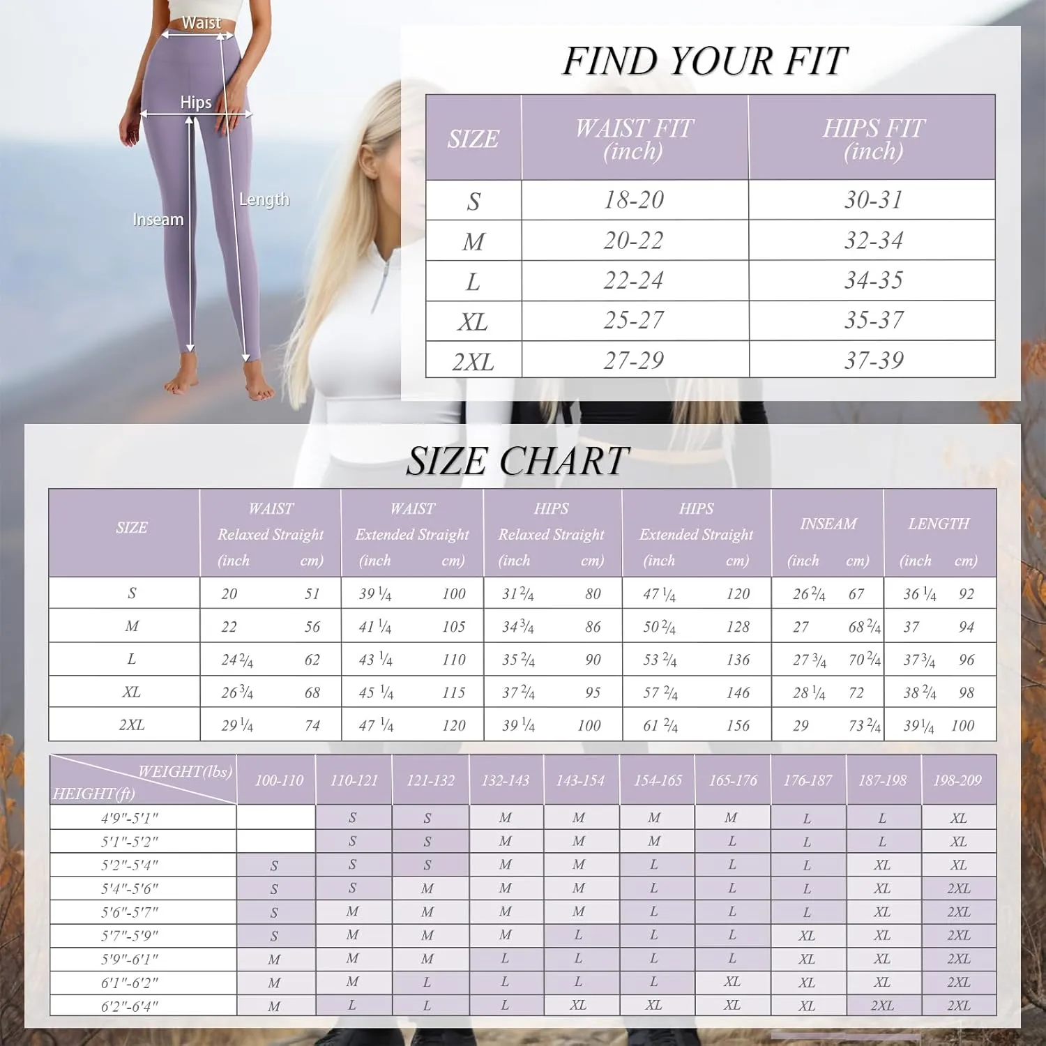 KOWSPORT Womens Yoga Pants High Waisted Yoga Legging with Pockets Tummy Control Workout Leggings Gym Pants