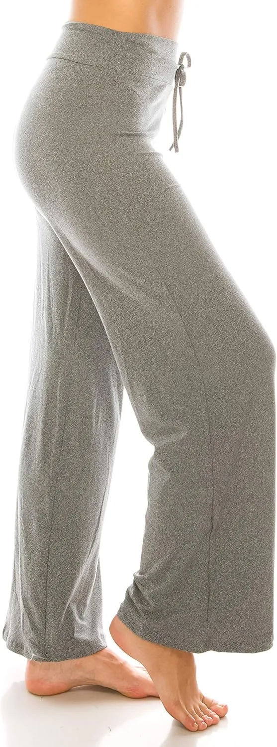 Leggings Depot Women's Drawstring Pajama Pants Wide Leg Casual Comfy Sleepwear for Lounge and Yoga