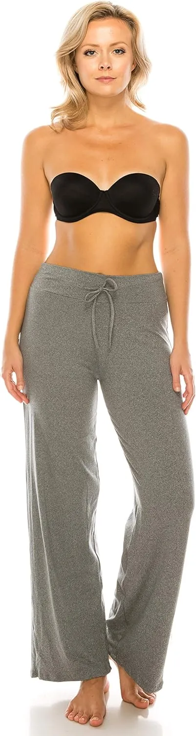 Leggings Depot Women's Drawstring Pajama Pants Wide Leg Casual Comfy Sleepwear for Lounge and Yoga