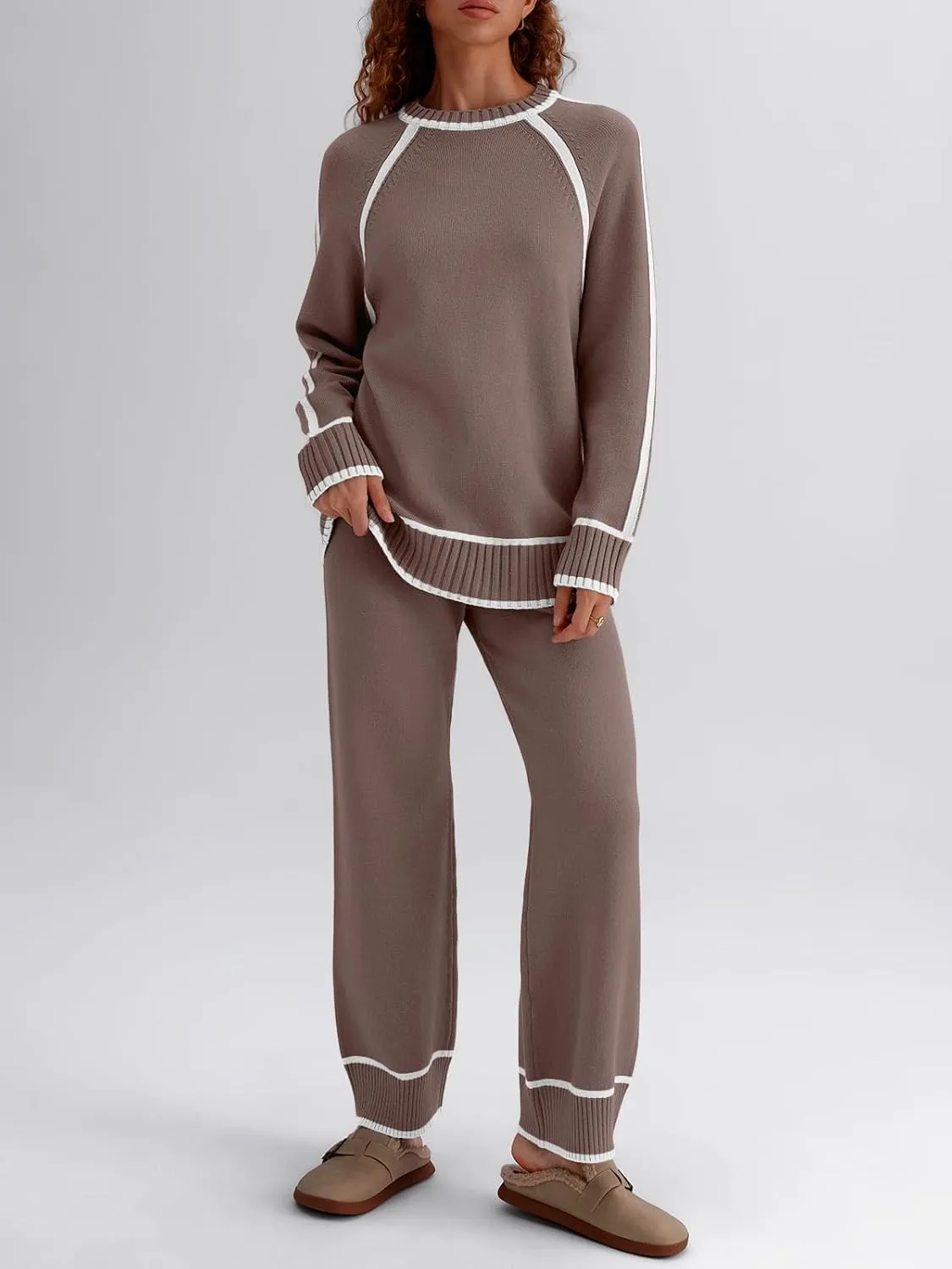 LILLUSORY 2 Piece Knit Lounge Set Womens Matching Sweater Sets