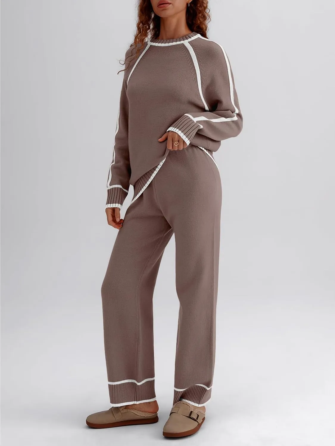 LILLUSORY 2 Piece Knit Lounge Set Womens Matching Sweater Sets