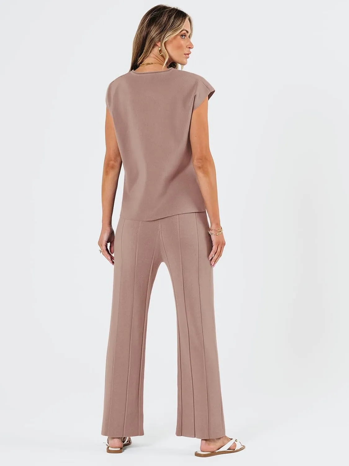 LILLUSORY 2 Piece Sets for Women Summer Vacation 2025 Lounge Outfits Matching Two Pcs Spring Knit Tracksuits Sweat Suits