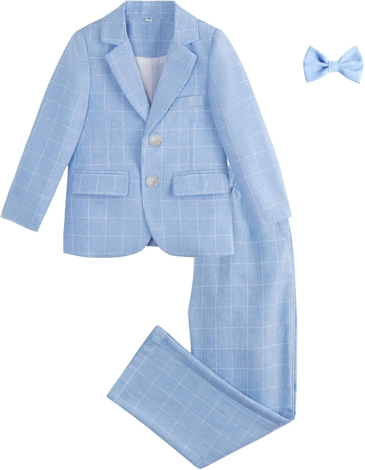LOLANTA Boys Suit Wedding Ring Bearer Outfit Kids Suit Set, Blazer Pants Bow Tie Dress Clothes Formal Wear