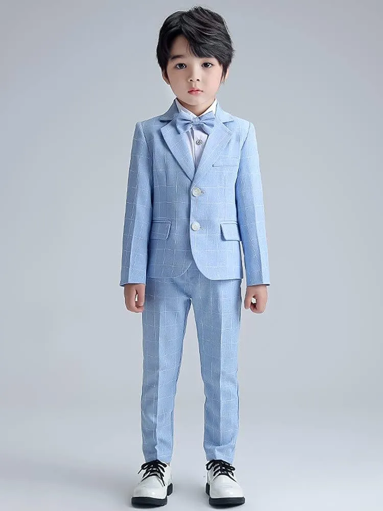 LOLANTA Boys Suit Wedding Ring Bearer Outfit Kids Suit Set, Blazer Pants Bow Tie Dress Clothes Formal Wear