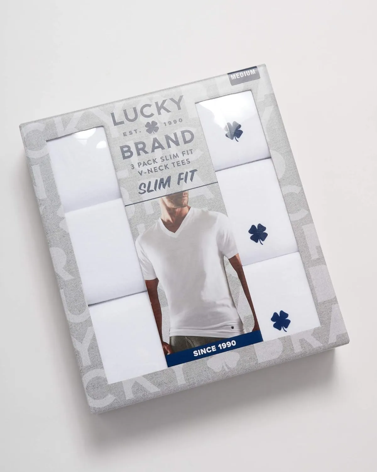 Lucky Brand Men's Undershirt - 3 Pack Slim Fit Short Sleeve Mens T-Shirts (S-XL)