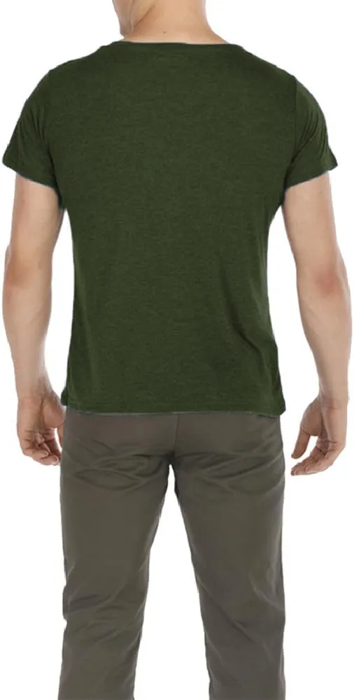 Men's Baby Carrier Soothe V Neck Short Sleeve Kangaroo T Shirt