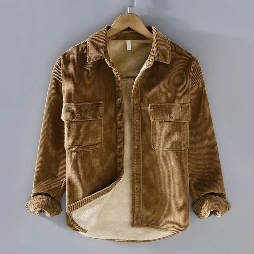 Men's Fleece-Lined Long-Sleeve Shirt