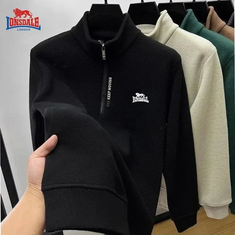 Men’s High-End Embroidered Plush & Thick Standing Collar Hooded Jacket